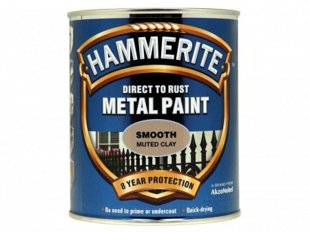 Hammerite Direct to Rust Smooth Finish Metal Paint Muted Clay 750ml