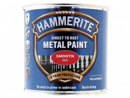 Hammerite Direct to Rust Smooth Finish Metal Paint Red 250ml