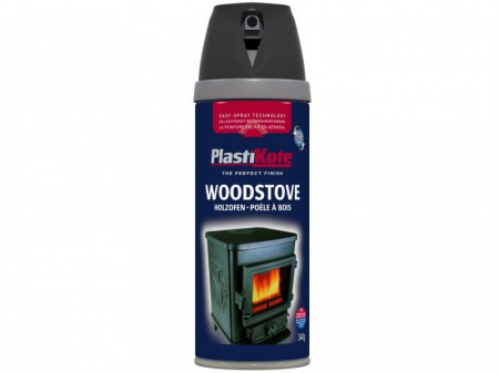 Plasti-kote Wood Stove Twist & Spray Black 400ml