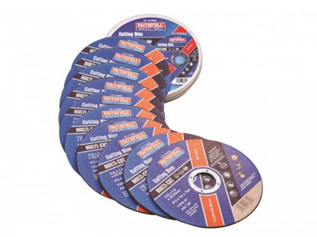 XMS Faithfull 115mm (4.5in) Multi-Cut Discs (Tin of 10)