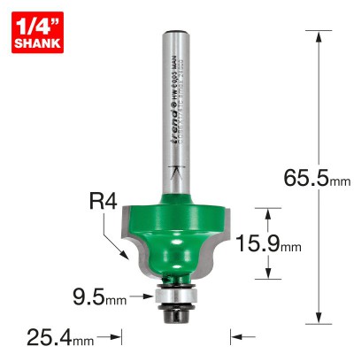 TREND C086X1/4TC ROMAN OGEE 4MM RAD X 15.9MM CUT    