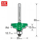 TREND C096X1/4TC S/GUIDED OGEE QUIRK 4MM RAD        