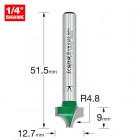 TREND C126X1/4TC ROUND/OVER 4.8MM RAD X 12.7MM CUT  