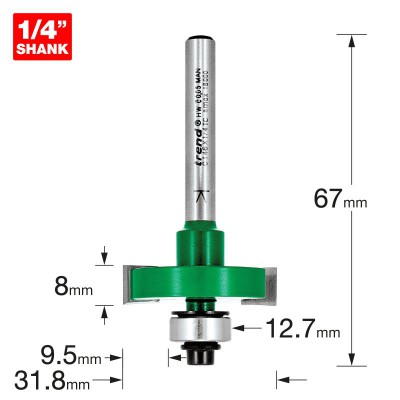 TREND C146X1/4TC SLOTTING 8MM CUT                   