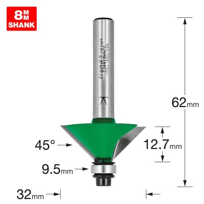 TREND C049X8MMTC S/GUIDED CHAM A=45 DEG X 12.7MM CUT