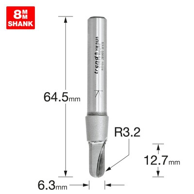 TREND C052X8MMTC RADIUS 3.2MM RAD X 6.3MM DIA       