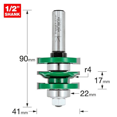 TREND C155X1/2TC PROF COUNTER PROFILE OGEE SET R4MM 