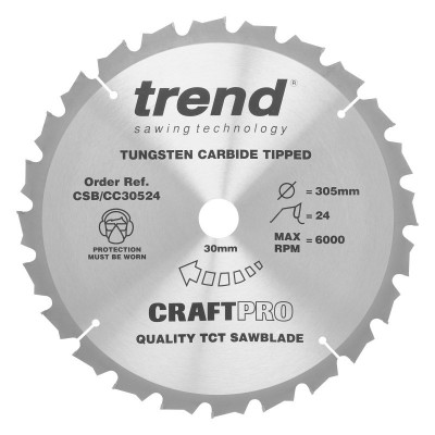 TREND CSB/CC30524 CRAFT BLADE CC 305MM X 24T X 30MM  