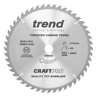 TREND CSB/31548 CRAFT SAW BLADE 315MM X 48T X 30MM 