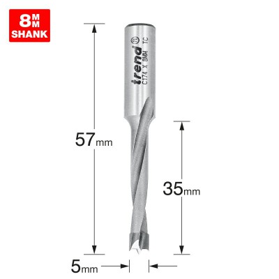 TREND C174X8MMTC DOWEL DRILL 5MM X 35MM CUT         