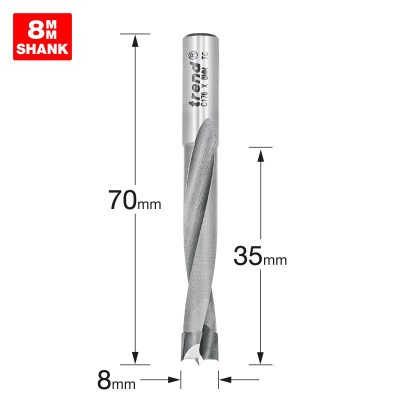 TREND C176X8MMTC DOWEL DRILL 8MM X 35MM CUT         