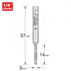 TREND C180X1/4TC DOWEL DRILL 3MM X 14MM CUT         