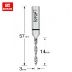 TREND C180X8MMTC DOWEL DRILL 3MM X 14MM CUT         