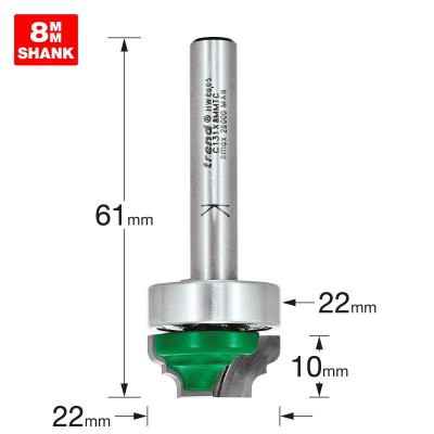 TREND C131X8MMTC BROKEN OGEE 2.4MM RAD X 10MM CUT   