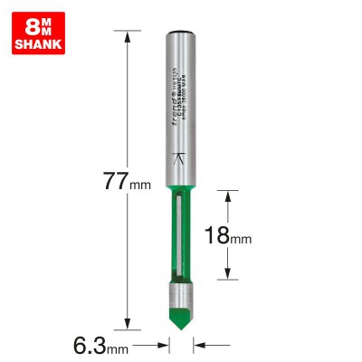 TREND C135X8MMTC PIERCE/TRIM  6.3MM DIA X 18MM CUT  