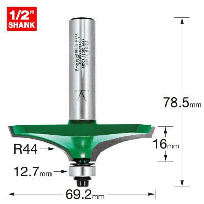 TREND C190X1/2TC B/GUIDED THUMB MOULD  RAD 44MM     