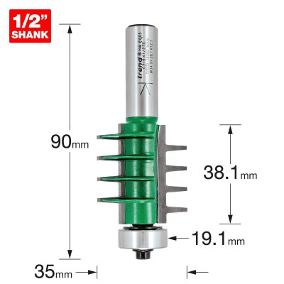 TREND C219X1/2TC FINGER JOINTER 35MM DIA X 38.1MM   