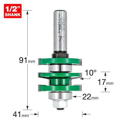 TREND C204X1/2TC EASYSET PROFILE SCRIBE BEVEL 10DEG 