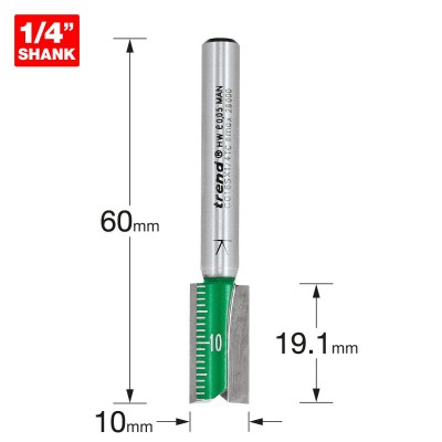 TREND C016SX1/4TC TWO FLUTE 10MM D X 19MM C SCALE    