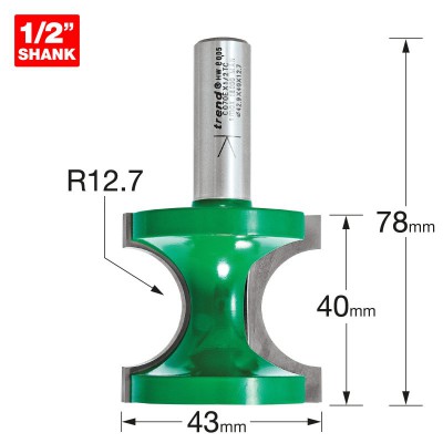 TREND C070EX1/2TC STAFF BEAD/NOSING 12.7MM RAD       