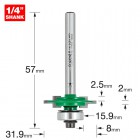 TREND C225X1/4TC GUIDED CENTRE LEG PILE 2/7MM       