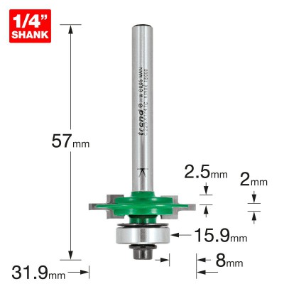 TREND C225X1/4TC GUIDED CENTRE LEG PILE 2/7MM       