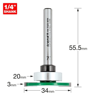 TREND C213AX1/4TC WEATHERSEAL GROOVER 3MM X 7MM      