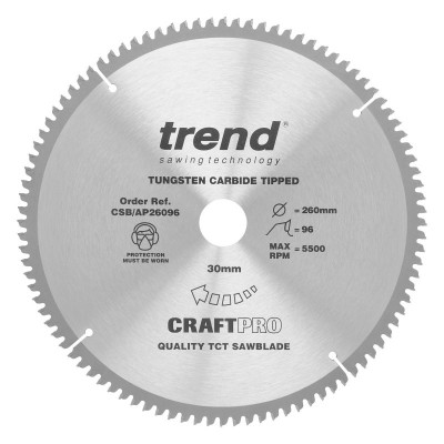 TREND CSB/AP26096 CRAFT BLADE TCP 260 X 96T X 30     