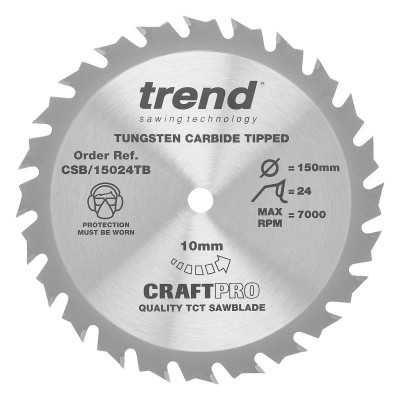 TREND CSB/15024TB CRAFT SAW BLADE 150 X 24T X 10 THIN