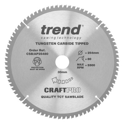 TREND CSB/AP25480 CRAFT BLADE TCP 254 X 80T X 30     