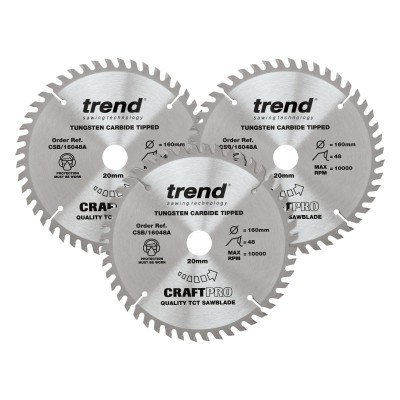 TREND CSB/160/3PK 160MM 48T TRIPLE PACK