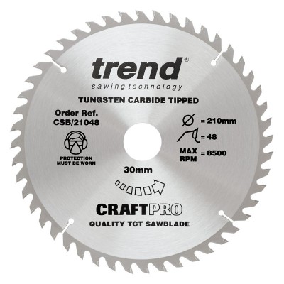 TREND CSB/21048 CRAFT SAW BLADE 210MM X 48T X 30MM 