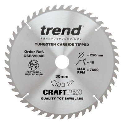 TREND CSB/25048 CRAFT SAW BLADE 250MM X 48T X 30MM 