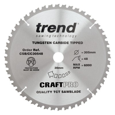 TREND CSB/CC30548 CRAFT BLADE CC 305MM X 48T X 30MM  