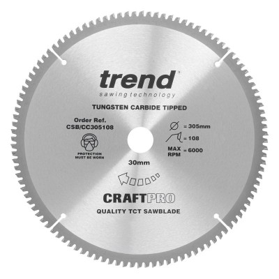 TREND CSB/CC305108 CRAFT BLADE CC 305MM X 108T X30MM  