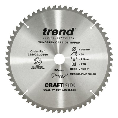 TREND CSB/CC30560 CRAFT BLADE CC 305MM X 60T X 30MMX2