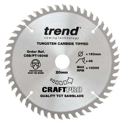 TREND CSB/PT16048 CRAFT BLADE PT TCP 160X48T X 20MM  