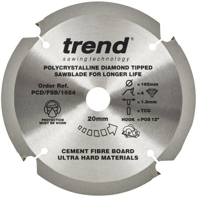 TREND PCD/FSB/1654 PCD SAWBLADE 165X20X4TX1.8