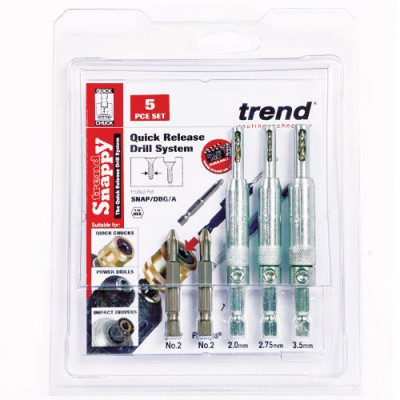 TREND SNAP/DBG/A SNAPPY DRILL BIT GUIDE 5PC SET     