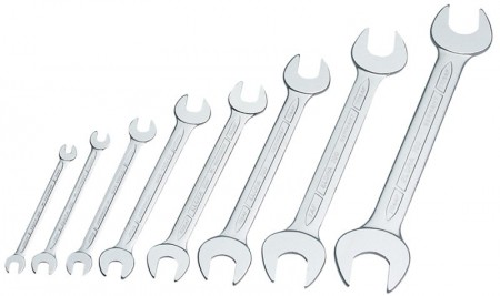 8 PIECE ELORA LONG IMPERIAL OPEN END SPANNER SET