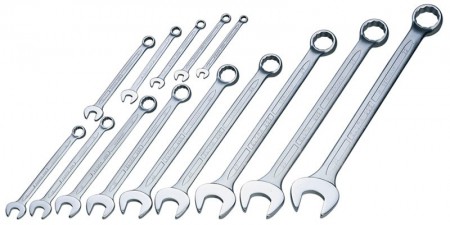 14 PIECE ELORA LONG METRIC COMBINATION SPANNER SET