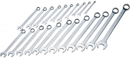 22 PIECE ELORA LONG METRIC COMBINATION SPANNER SET