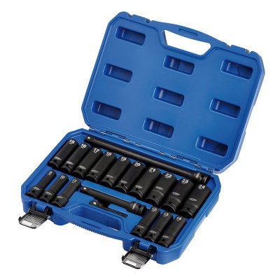 Draper HI-TORQ® Metric Deep Impact Socket Set, 1/2\" Sq. Dr. (19 Piece)