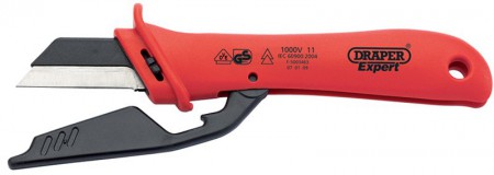 DRAPER Expert 180mm VDE Approved Fully Insulated Cable Knife