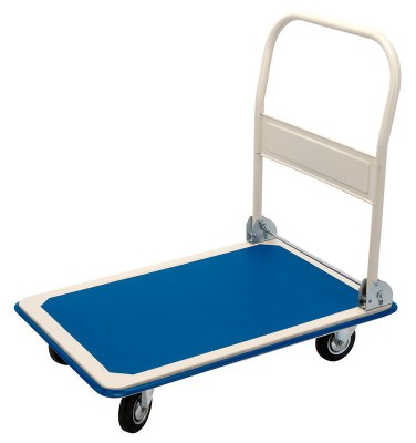 DRAPER 300kg Platform Trolley with Folding Handle - 900 x 600 x 850mm