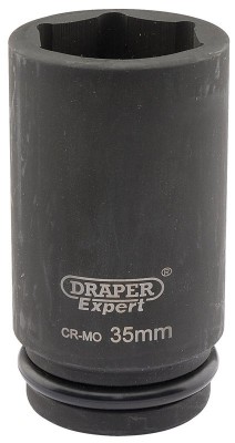 DRAPER Expert 35mm 3/4\" Square Drive Hi-Torq® 6 Point Deep Impact Socket