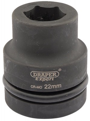 DRAPER Expert 22mm 1\" Square Drive Hi-Torq® 6 Point Impact Socket