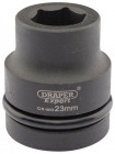 DRAPER Expert 23mm 1\" Square Drive Hi-Torq® 6 Point Impact Socket