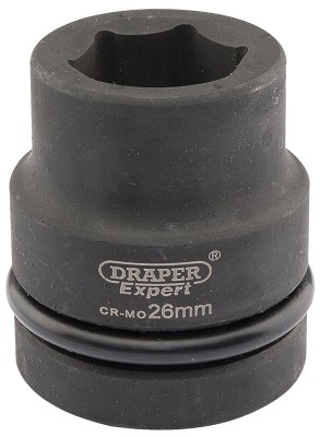 DRAPER Expert 26mm 1\" Square Drive Hi-Torq® 6 Point Impact Socket