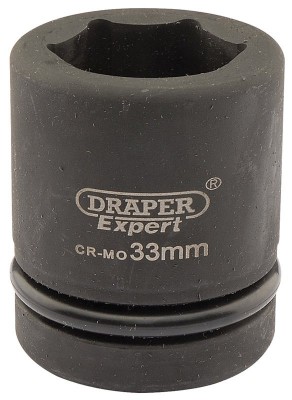 DRAPER Expert 33mm 1\" Square Drive Hi-Torq® 6 Point Impact Socket